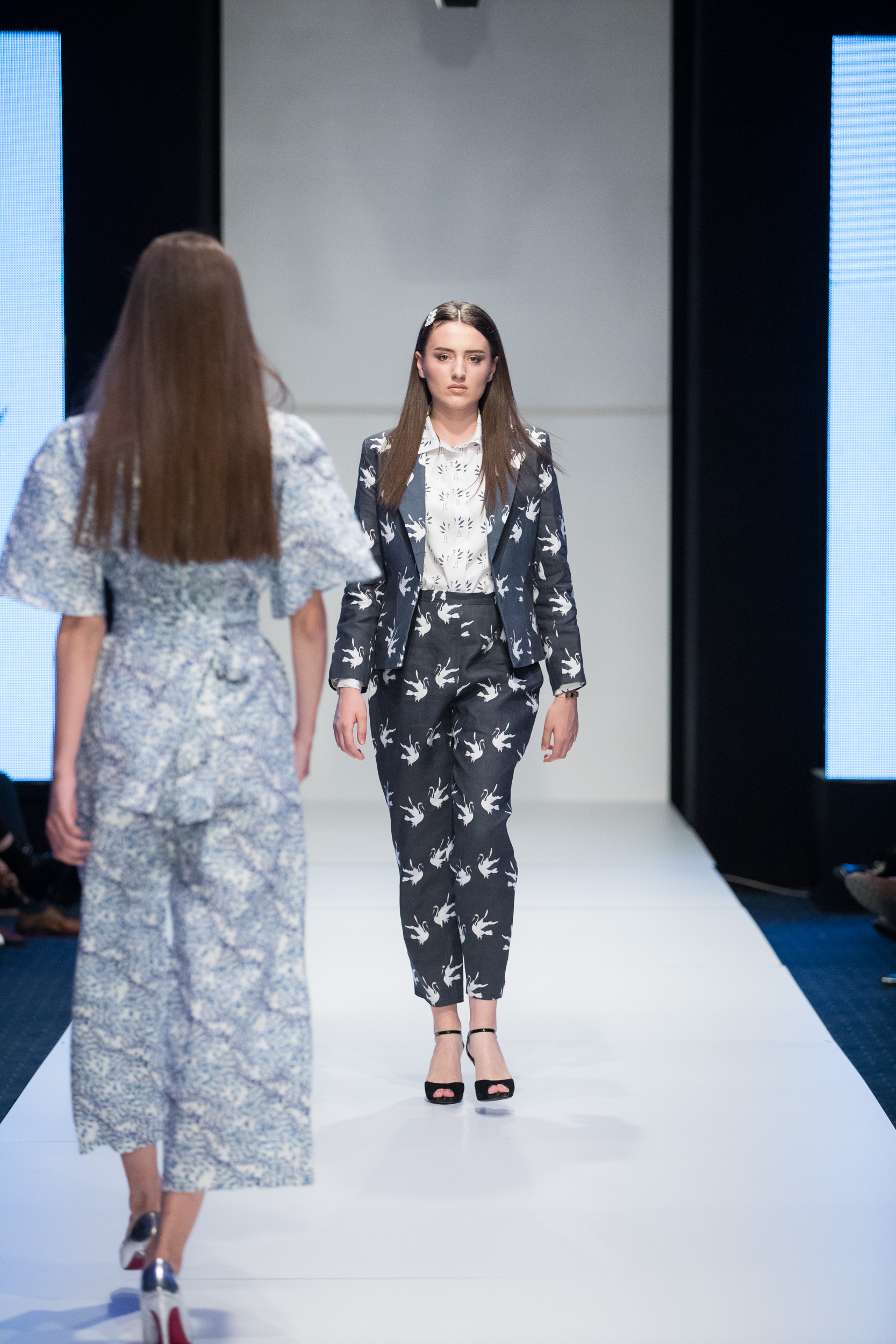 Crane Pattern and fashion design suit